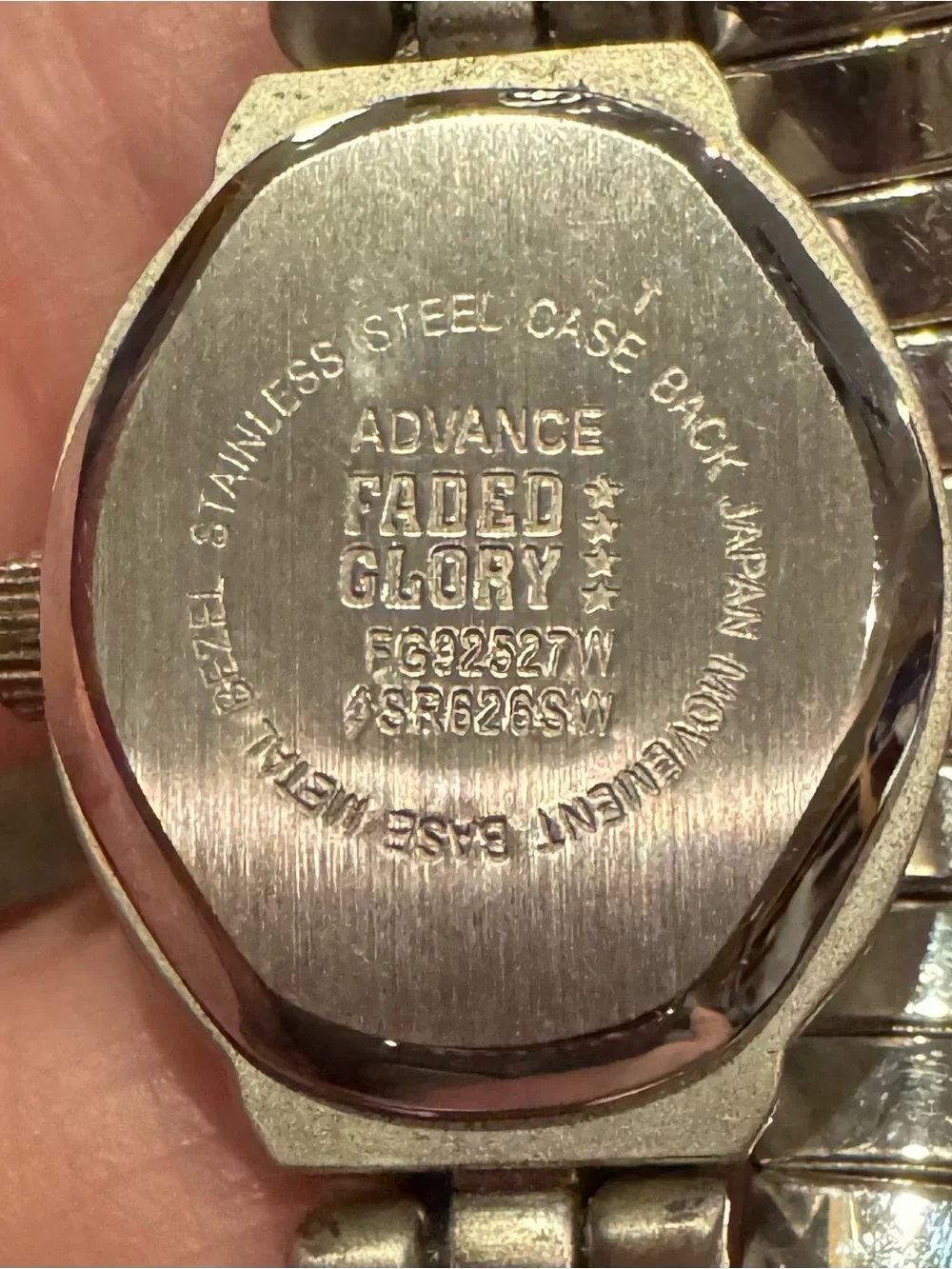 Faded Glory Silver-Tone Heart Link Bracelet Watch